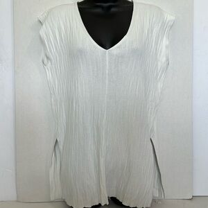 Zara white sleeveless raw hem top small NWT